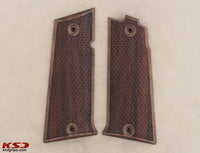 LLama 45 .Acp Model Compatible Walnut Grip for Replacement with Python Pattern