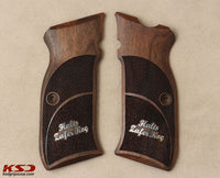 Sarsılmaz B6 Hawk Model Compatible Walnut Grip for Replacement (with Half Pattern & Custom Name)