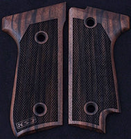 Beretta 92 S Model Compatible Walnut Grip for Replacement (with Diamond Checkered Pattern)