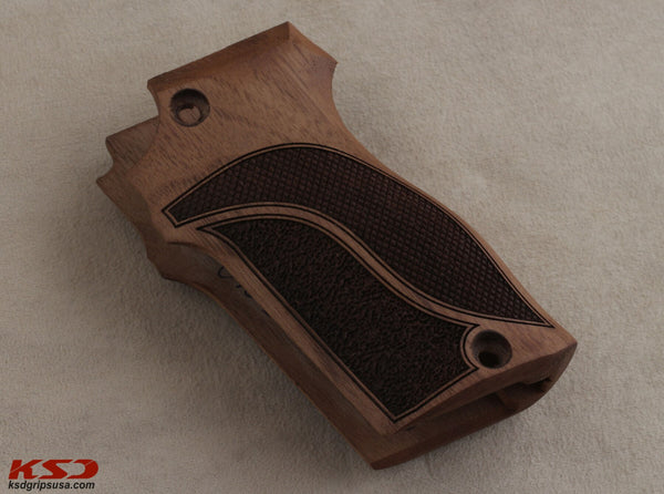 Unique 7,65 Model Compatible Walnut Grip for Replacement, with Half Pattern