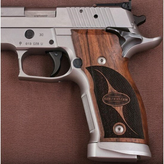 Sig Sauer P226 SAO / X-Five / X-Six Model Compatible Walnut Grip for Replacement (with Half Pattern)