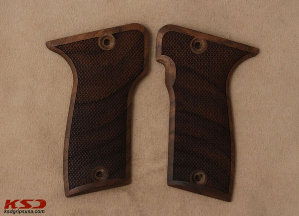 MAB D Model Compatible Walnut Grip for Replacement with Diamond Checkered Pattern