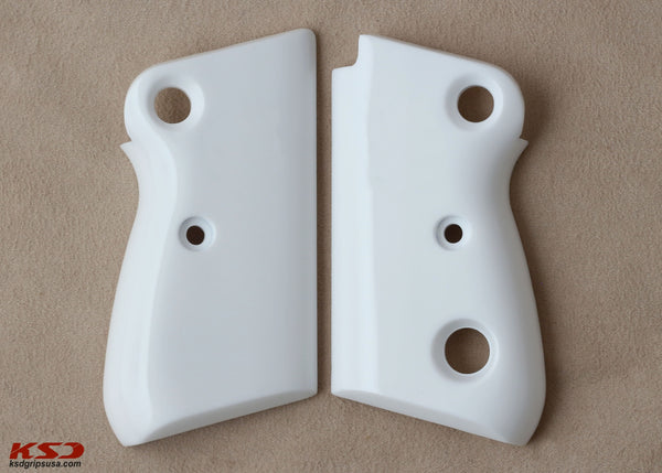 Beretta 71 72 75 Jaguar Model Compatible White Acrylic Grip for Replacement (Crossbolt safety)