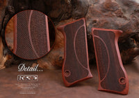 Jericho 941 F/FS Model Compatible Rosewood Grip for Replacement (with Half Pattern)