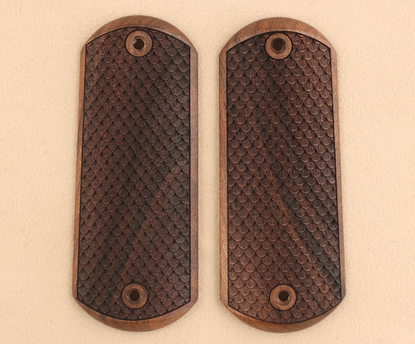 Colt 1900 / 1902 /1903 Pocket Model Compatible Walnut Grip for Replacement, with Python Pattern