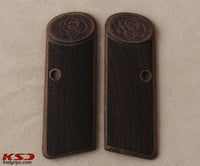 Browning FN 1922 Model Compatible Walnut Grip for Replacement with Diamond Checkered Pattern