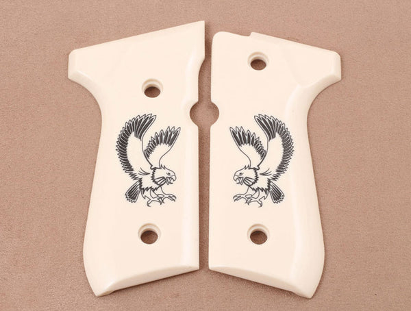 Beretta 92/96/98/M9 Full Size Grip Ivory Acrylic