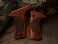 Colt Double Eagle Model Compatible Rosewood Grip for Replacement, with Diamond Checkered