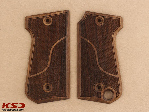 Unique RR 51 Model Compatible Walnut Grip for Replacement with Half Pattern