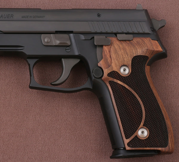 Sig Sauer P228 / P229 Model Compatible Walnut Grip for Replacement (with Diamond Checkered Pattern)