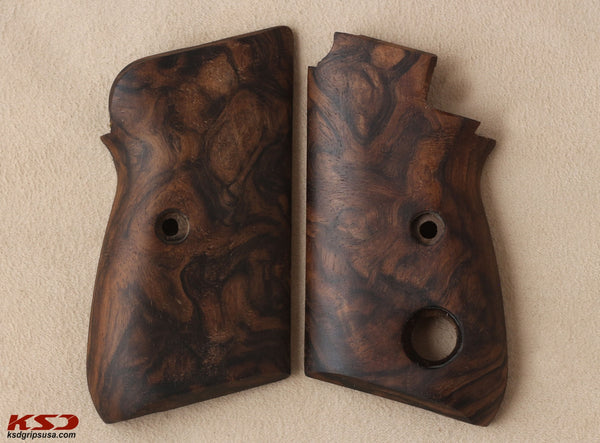 Beretta 70 70S 71 Puma models Compatible Root Walnut Grip for Replacement (Thumb style safety)