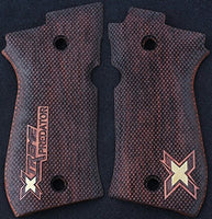 Beretta 92/96/98/M9 STARS CROWN Resident Evil Samurai Edge Grips Rosewood Full Size Grip