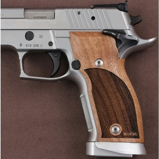 Sig Sauer P226 SAO / X-Five / X-Six Model Compatible Walnut Grip for Replacement (with Diamond Checkered Pattern)