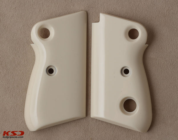 Beretta 71 72 75 Jaguar Grip (Crossbolt safety) Model Compatible Ivory Acrylic Grip for Replacement