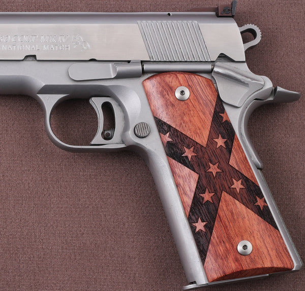 Colt / Other 1911's Model Full Size Compatible Rosewood Grip for Replacement