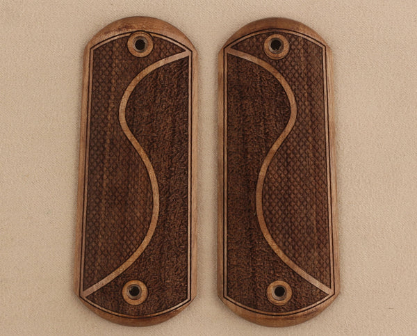 Colt 1900 / 1902 /1903 Pocket Model Compatible Walnut Grip for Replacement, with Half Pattern