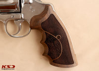 Colt Python / Officer Model Compatible Walnut Grip for Replacement, (with Half Pattern)