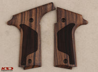 Colt Double Eagle Model Compatible Walnut Grip for Replacement, with Diamond Checkered Pattern