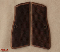 Browning HP High Power Model Compatible Walnut Grip for Replacement (with Diamond Checkered Pattern)