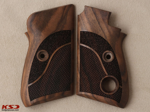 Beretta 70 70S 71 Puma models Compatible Walnut Grip for Replacement with Half Pattern (Thumb style safety)