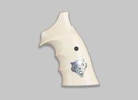 Smith Wesson K / L Frame Roundbutt Ivory Acrylic, Silver